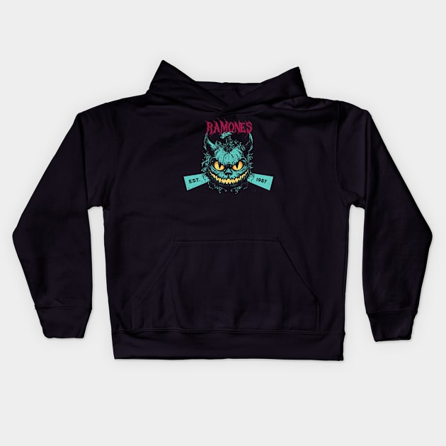 Ferocious Monster Ramones Kids Hoodie by Mutearah